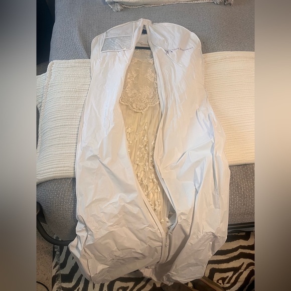 Vintage couture Claire Pettibone wedding dress French silk and beads - Picture 10 of 16